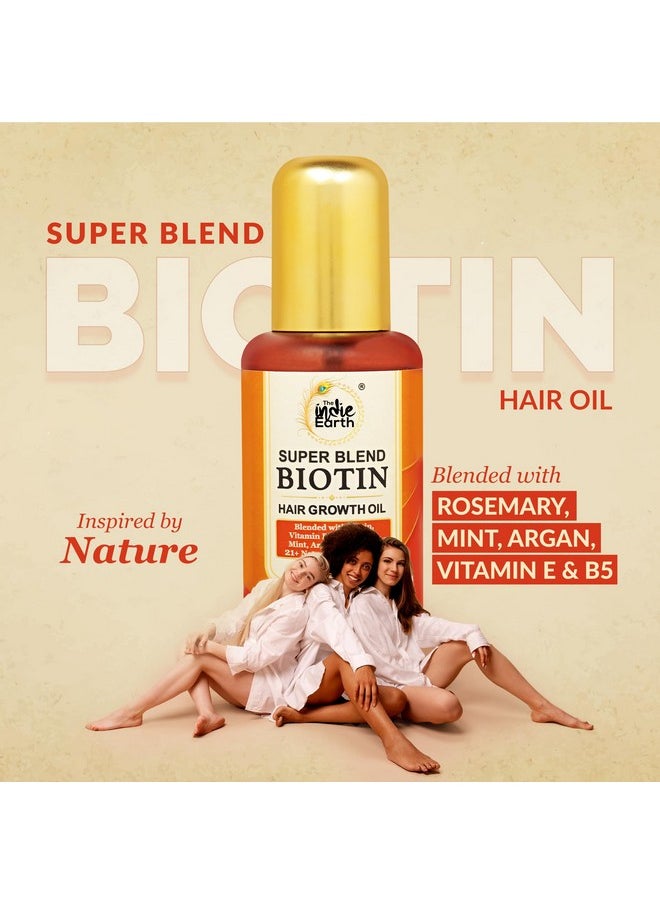 Rosemary Mint Biotin Hair Oil 100 Ml Formulated With Biotin, Vitamin B5, Vitamin E, Rosemary, Mint, Argan Oil & Other 21+ Natural Herbs & Oils