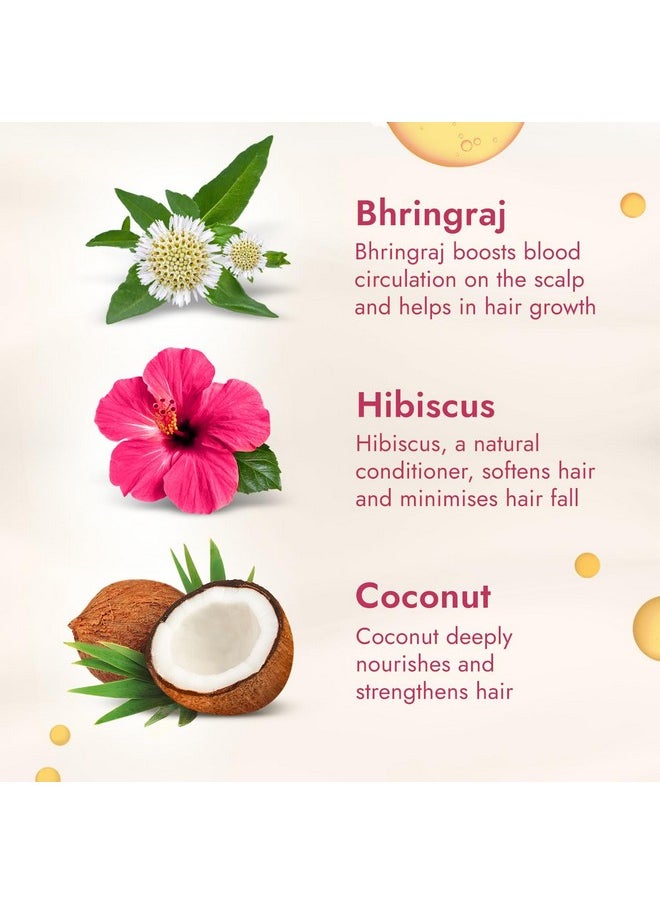 Bhringraj & Hibiscus Enriched Coconut Hair Oil| Reduces Hair Fall| Helps Promotes Hair Growth|Up To 10X Less Hair Fall|For Healthy Scalp For Men & Women| Thicker & Stronger Hair| Suitable For All Hair Types |300Ml