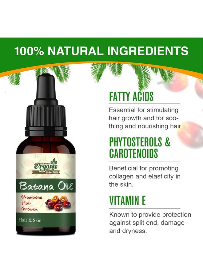 Batana Oil For Hair Growth - Batana Oil Cold Pressed Derived From Palm Nut - Helps Hair Grow Stronger -Hair And Skin Care Oil (Pack Of 1, 30 Ml)