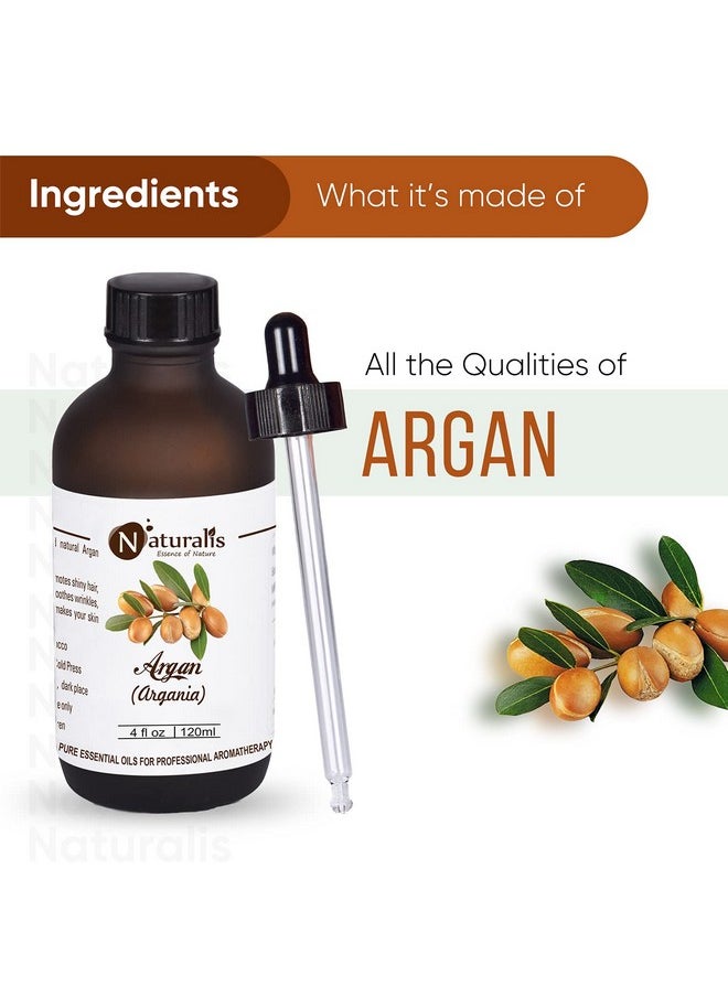 Essence Of Nature Pure Cold Pressed Moroccan Argan Oil For Hair, Skin, Anti-Ageing & Face Care - 120Ml