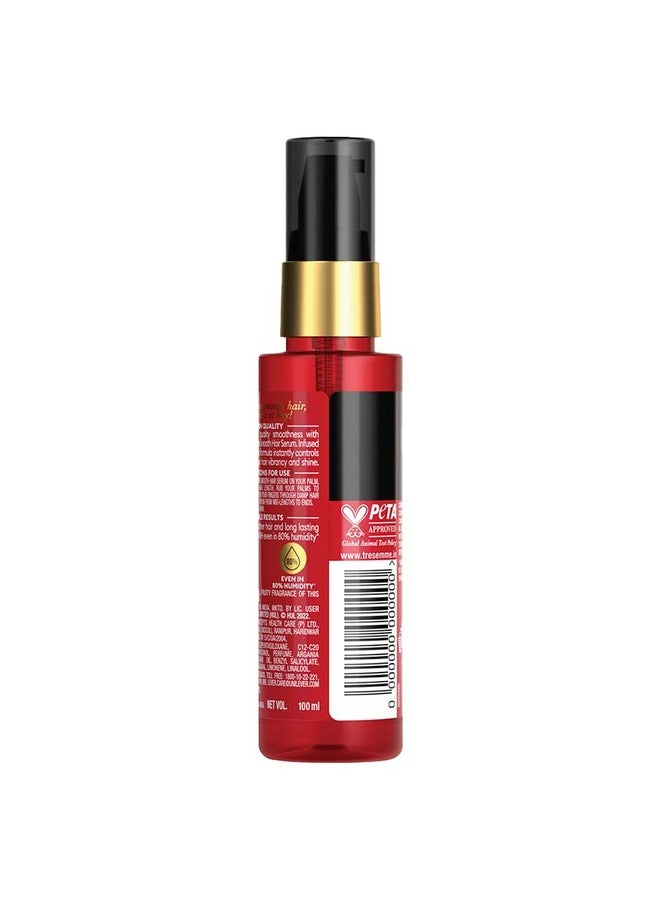 Keratin Smooth Anti-Frizz Hair Serum 100Ml With Argan Oil, For 2X Smoother Hair And Long Lasting Frizz Control Upto 48H Even In 80% Humidity