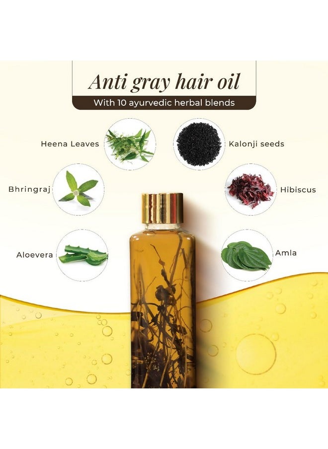 Ayurvedic Cold Pressed Hair Oil | Ayurvedic Jadi Butis Infused Oil | 200Ml