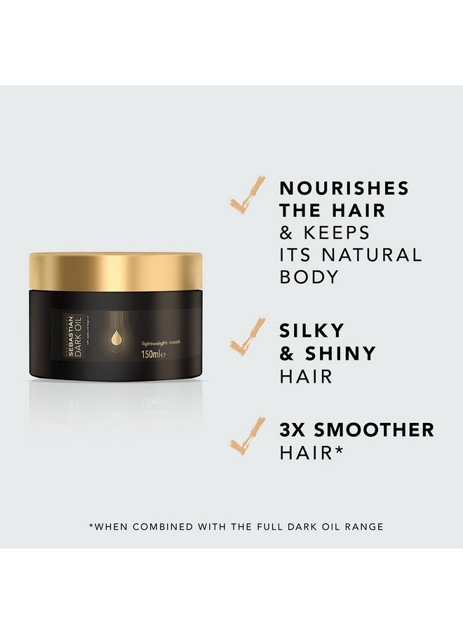 Professional Dark Oil Lightweight Hair Mask For Smoothening Hair | 150 Ml | Conditioning Hair Treatment | Jojoba & Argan Oil Hair Mask For Shinier, Silkier Hair