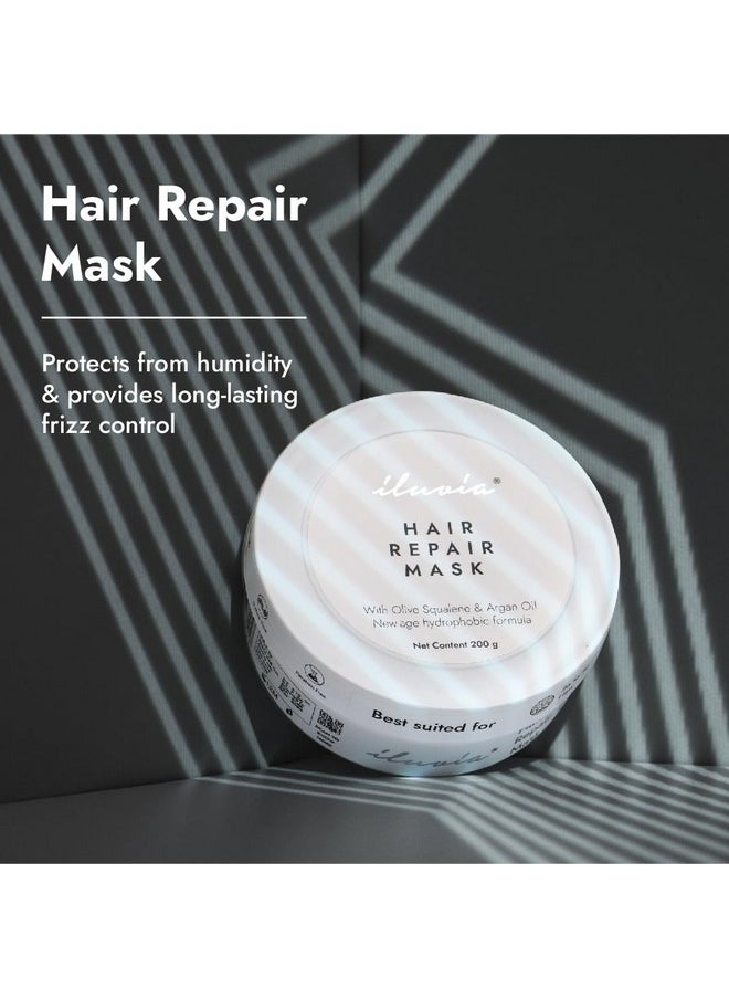 Hydrophobic Hair Repair Mask (Humidity-Resistant, Anti-Frizz Hair Mask, Restores The Hairs Moisture Balance, Repairs Dry, Brittle, Chemically Treated Hair, 200 Gram - Fresh