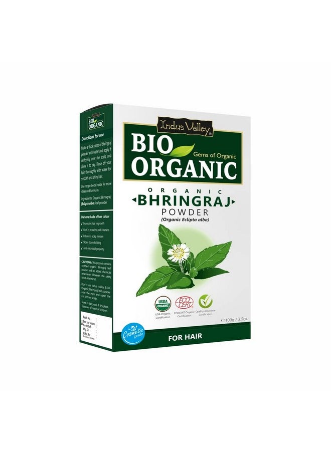 Organic Amla Powder Indian Gooseberry, Shikakai Powder Acacia Concinna, Reetha Powder Sapindus Mukorossi And Bhringraj Powder Eclipta Alba For, Hair And Skin Care (100X4 = 400G) - Green