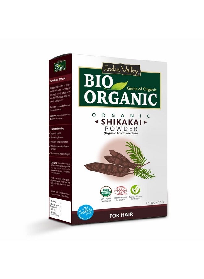 Organic Amla Powder Indian Gooseberry, Shikakai Powder Acacia Concinna, Reetha Powder Sapindus Mukorossi And Bhringraj Powder Eclipta Alba For, Hair And Skin Care (100X4 = 400G) - Green