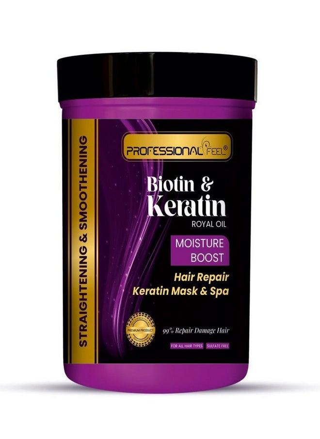 Biotin & Keratin Royal Oil Keratin Hair Repair Mask & Spa, Total Repair Hair (800 Gm)