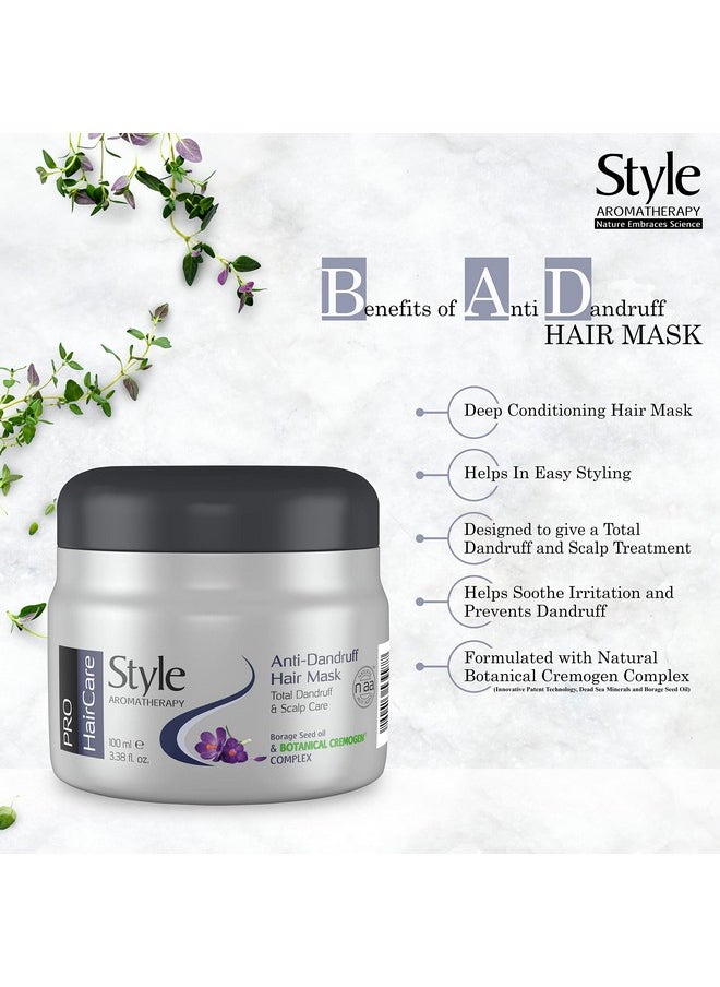 Professional Anti Dandruff Treatment Hair Mask - Total Scalp Care, For Itchy, Sensitive And Flaky Scalp -100 Ml