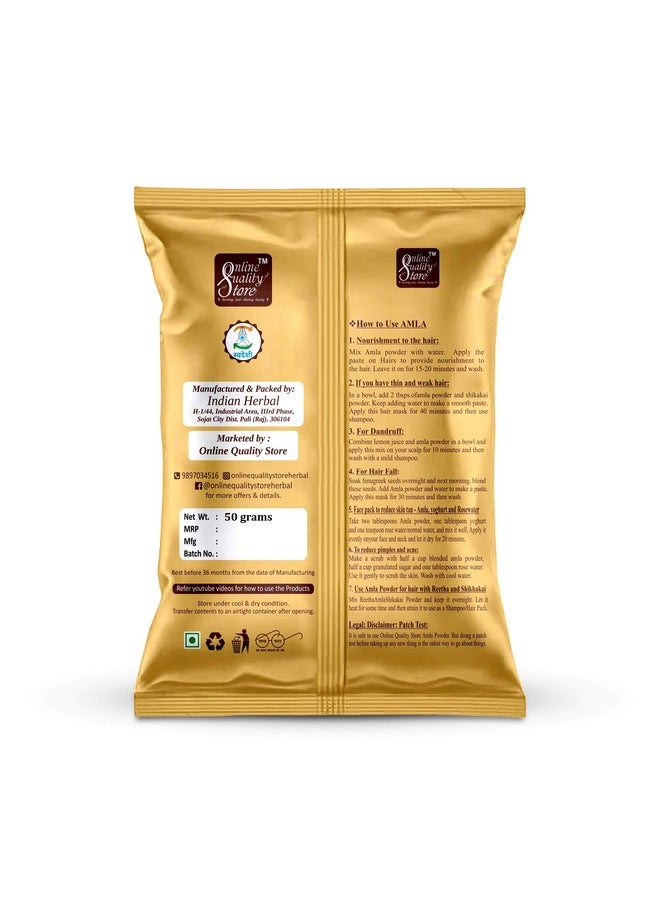 Reetha (50G) + Amla (50G) + Shikakai (50G) + Bhringraj (50G) + Hibiscus (50G) + Mehandi (50G) + Free Indigo (50G) Powder For Hairs, 350G