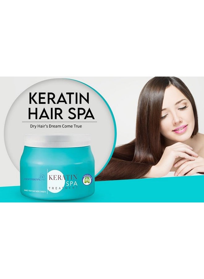 Keratin Hair Spa Treatment, Real Hair Spa For More Hair Smooth, Total Hair Repair (Vanilla, 500 Gram) | For All Hair Types