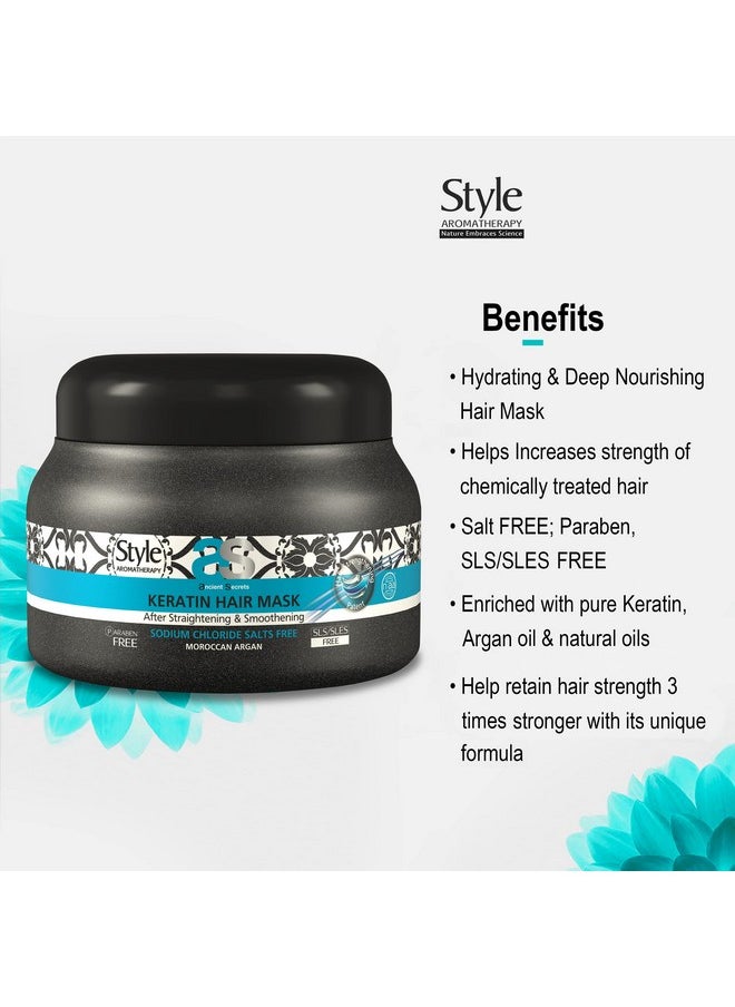 Professional Keratin Treatment Hair Mask Sls/Sles Free, Salt Free, Sulphate Free After Straightening & Smoothening - 200 Ml