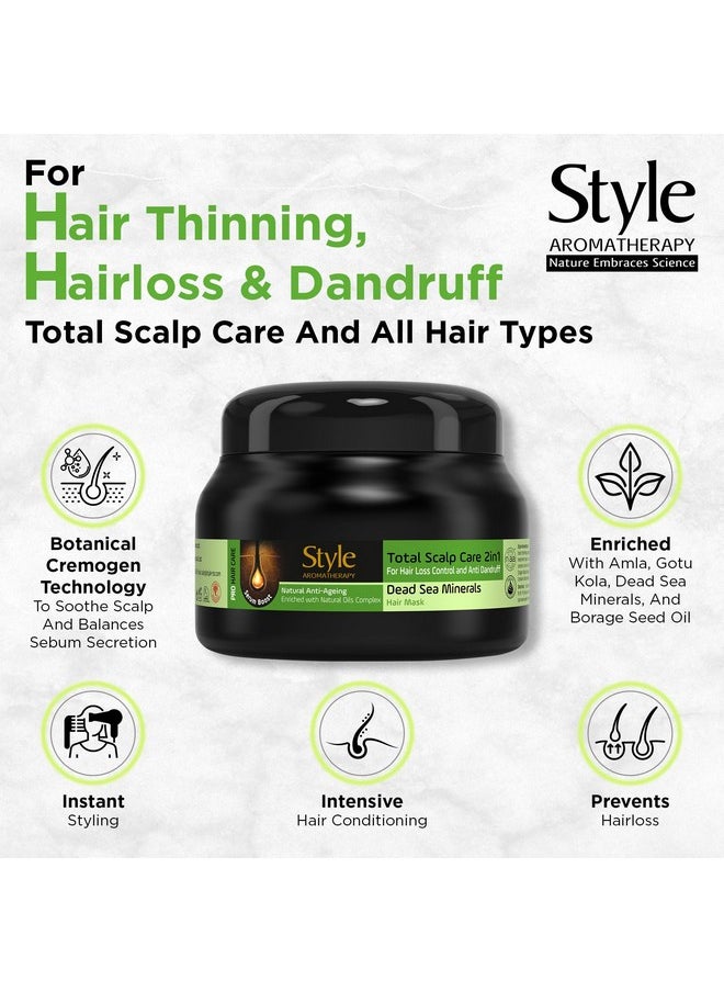 Professional Total Scalp Care Lemon Hair Mask For All Hair Types | For Hair Loss Control & Hair Thinning | Anti Dandruff | 200 Ml, 1 Count