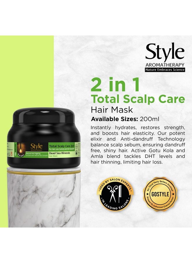 Professional Total Scalp Care Lemon Hair Mask For All Hair Types | For Hair Loss Control & Hair Thinning | Anti Dandruff | 200 Ml, 1 Count
