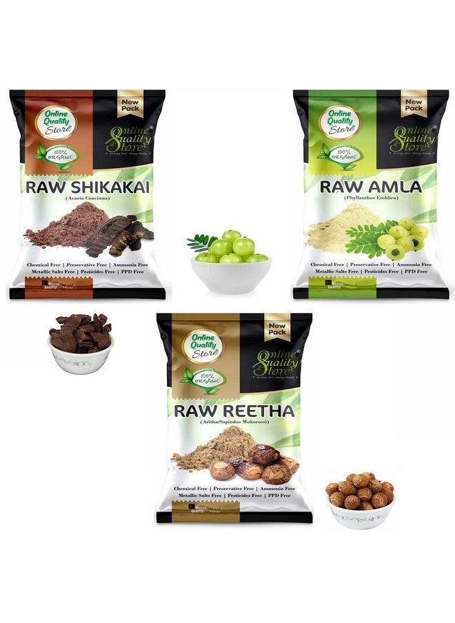 Reetha Amla Shikakai Combo Raw Form |Raw Reetha For Hair |Aritha|Reetha|Ritha|Soapnuts (Sapindus Mukorossi) |Indian Gooseberry |Dried Shikakai, Acacia Concinna|Hair Pack ,300G