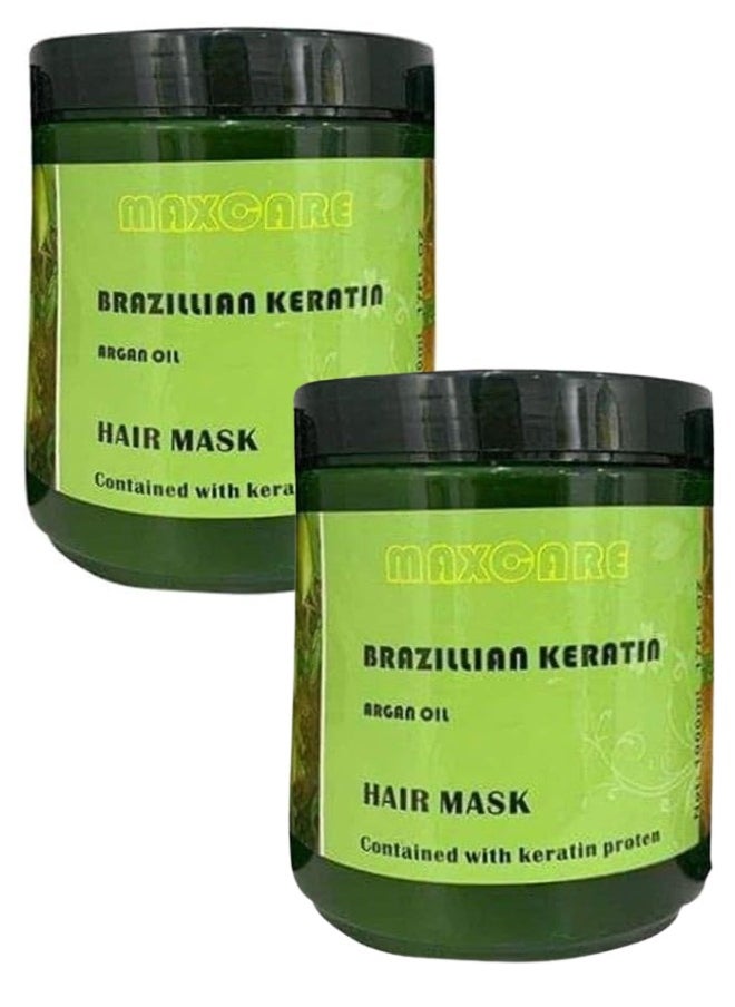 Brazillian Keratin Argan Oil Hair Mask  1000 ml Pack of 2