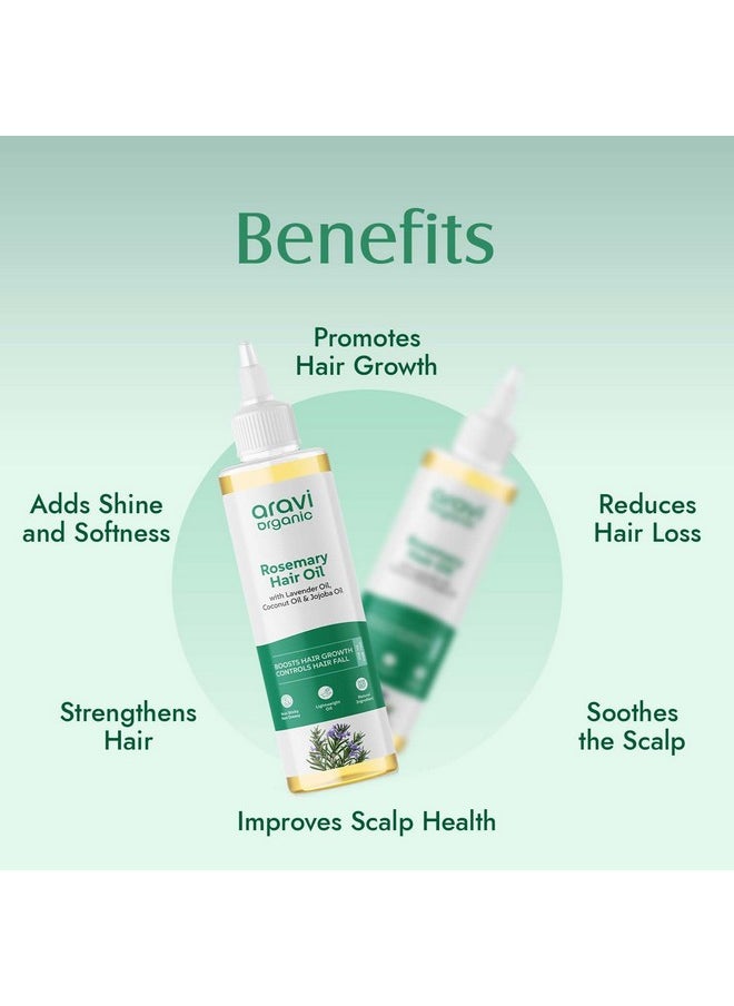 Rosemary Lavender Hair Oil For Healthy Hair, Scalp, Hair Roots - 100% Pure & Natural - For Hair Growth & Hair Fall Control - 200 Ml