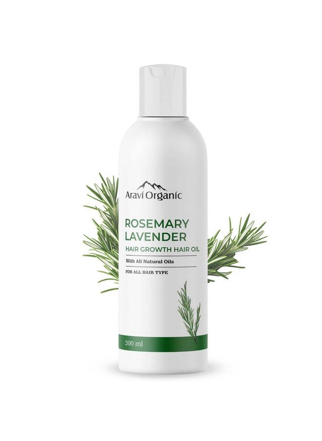 Rosemary Lavender Hair Oil For Healthy Hair, Scalp, Hair Roots - 100% Pure & Natural - For Hair Growth & Hair Fall Control - 200 Ml