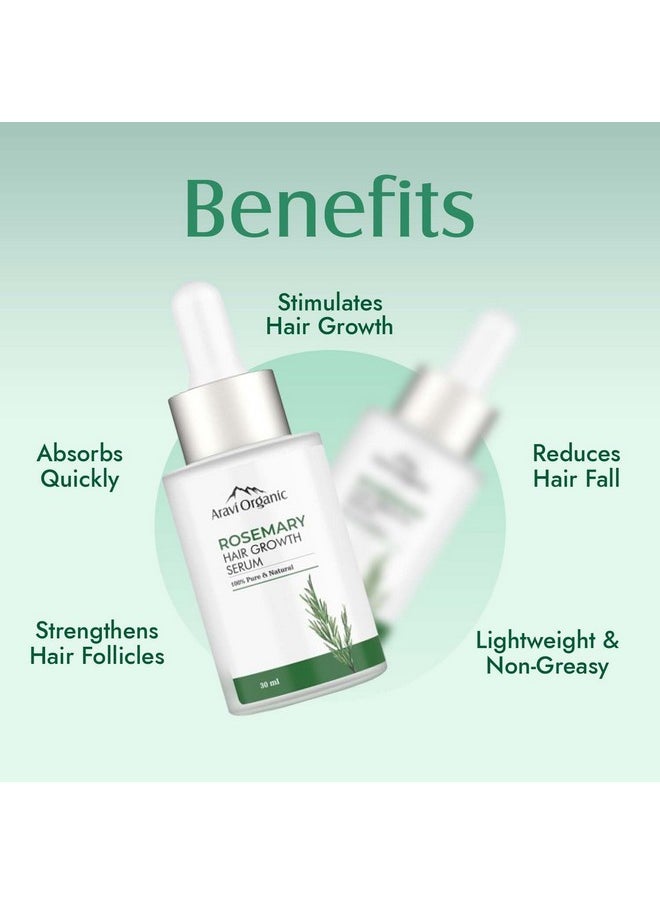 Rosemary & Biotin Hair Growth Serum - For Hair Growth, Strengthens Hair, And Nourishes Scalp - 30 Ml