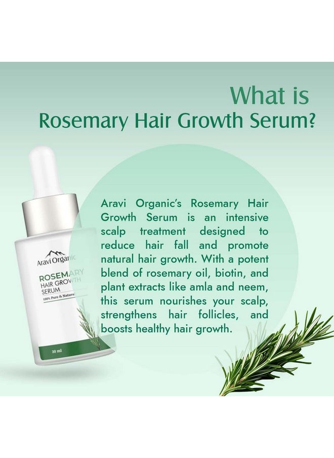 Rosemary & Biotin Hair Growth Serum - For Hair Growth, Strengthens Hair, And Nourishes Scalp - 30 Ml