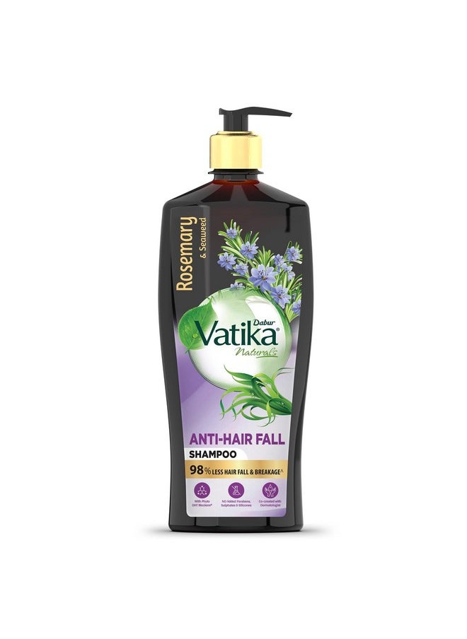 Vatika Rosemary & Seaweed Anti-Hairfall Shampoo - 640Ml|Reduces Hair Fall|Stimulates Hair Growth And Thickness|Co-Created With Dermatologist|No Sulphates, Silicones & Parabens|Animal Test Free