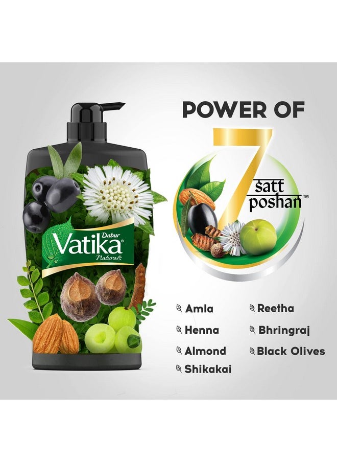 Vatika Long & Black Shampoo - 640Ml | With Amla & Bhringhraj I For Shiny, Long & Black Hair | No Added Parabens | Provides Gentle Cleansing, Conditioning And Nourishment To Hair