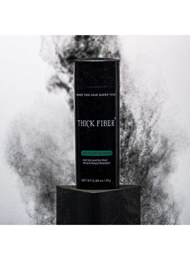 - Hair Building Fibers (Black)- Hair Fibers For Thin & Fine Hair -Hair Thickening Fibers For Men & Women (25 G (Pack Of 1))