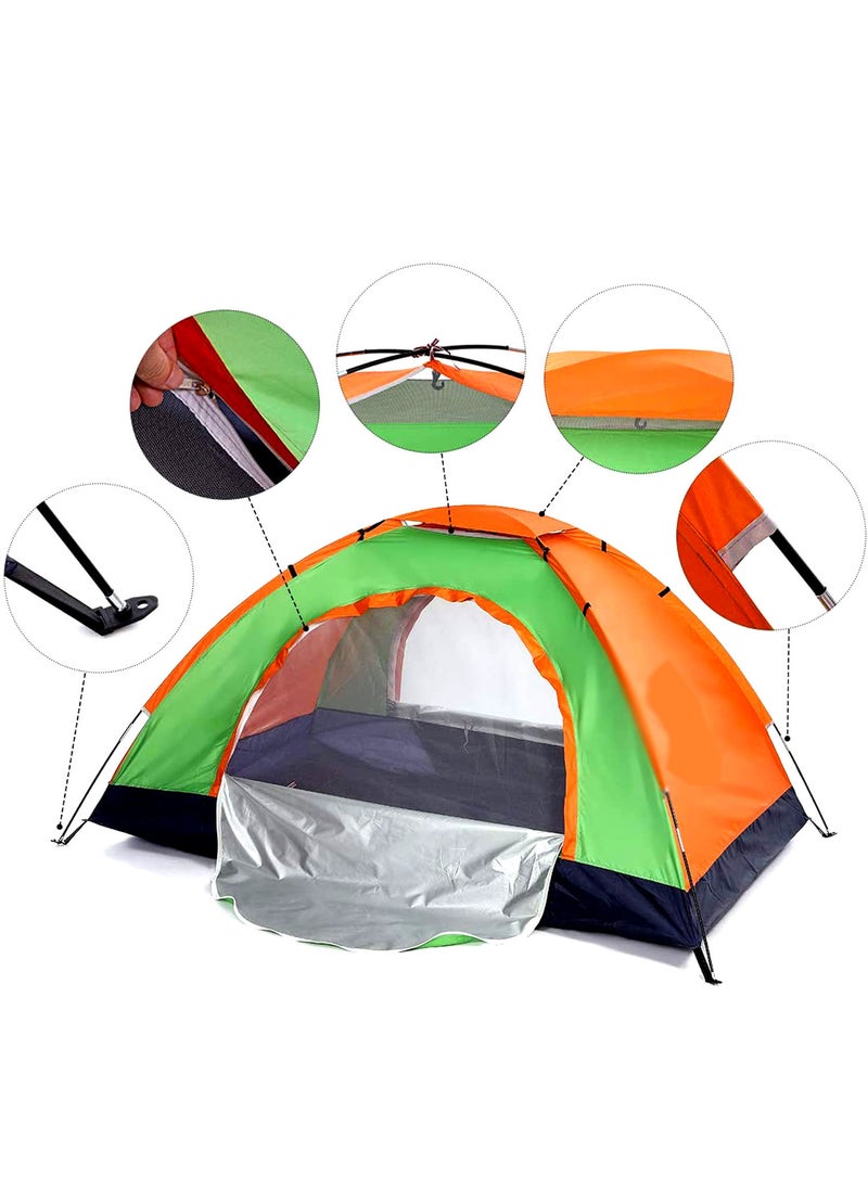 Automatic Camping Tent for 2 Persons (140 x 140 x 115 cm ), Instant Automatic Pop Up Dome Tent,Portable Lightweight Camping Tent for Family Backpacking Hunting, Hiking Outdoor Beach Tent and Picnic Tent-Multicolours