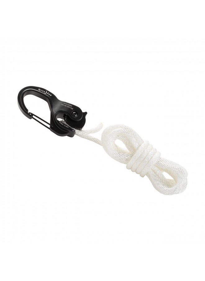 Nite Ize NCJLA-02-R3 CamJam XT Aluminum Tie Down Rope Tightener with Carabiner Clip, Black