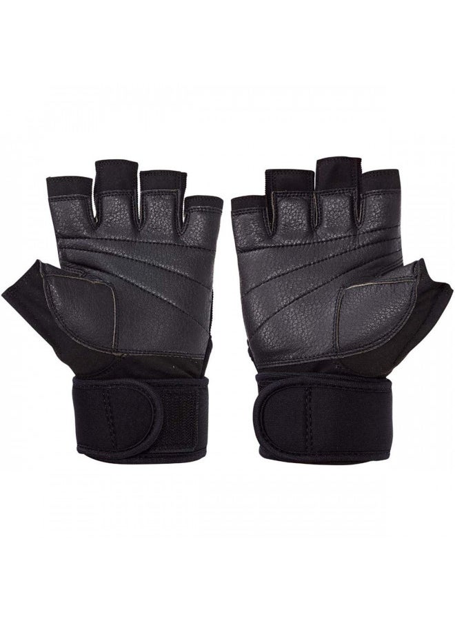 Schiek Sports 530 Platinum Lifting Gloves - Wrist Wrap Non Slip Exercise Gloves