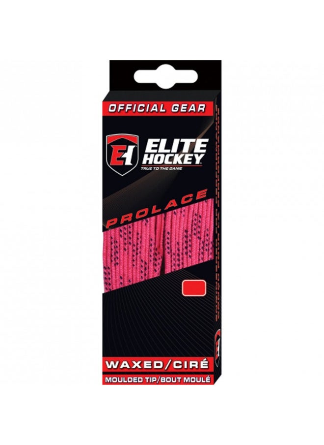 Elite Hockey Prolace Waxed Hockey Skate Laces (Pink, 84