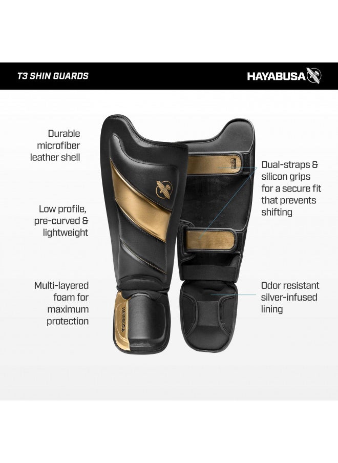 Hayabusa T3 Striking Shinguards - Black, Medium