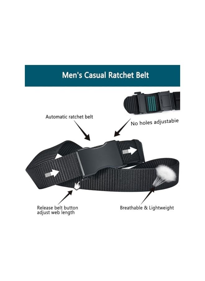 Ratchet Belts for Men, 1 3/8