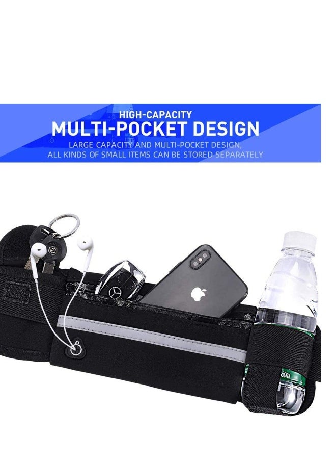 2 Pack Running Belt for Running Lightweight Running Belt Adjustable Running Waist Pack with Elastic Strap Running Pouch
