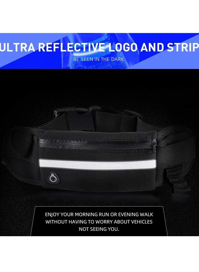2 Pack Running Belt for Running Lightweight Running Belt Adjustable Running Waist Pack with Elastic Strap Running Pouch