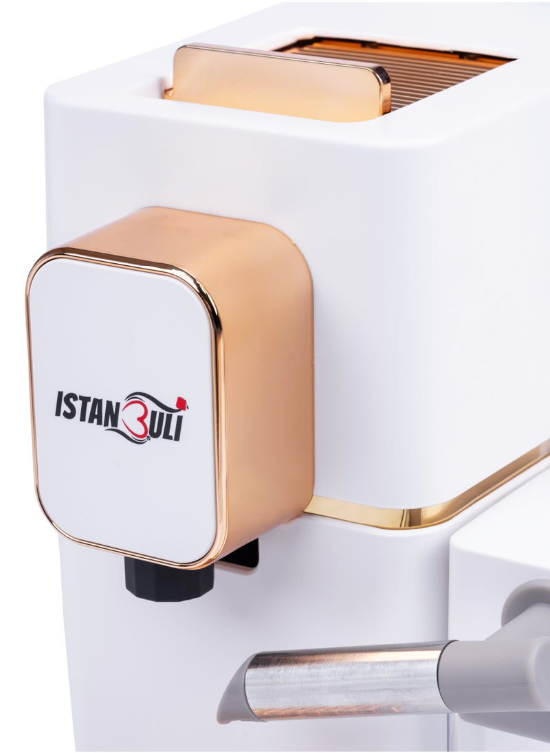 istanbuli capsule coffee maker with milk tank – 19-bar pressure for perfect espresso and cappuccino with rich crema and frothy milk