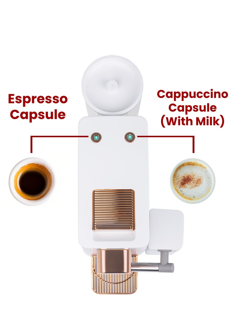 istanbuli capsule coffee maker with milk tank – 19-bar pressure for perfect espresso and cappuccino with rich crema and frothy milk