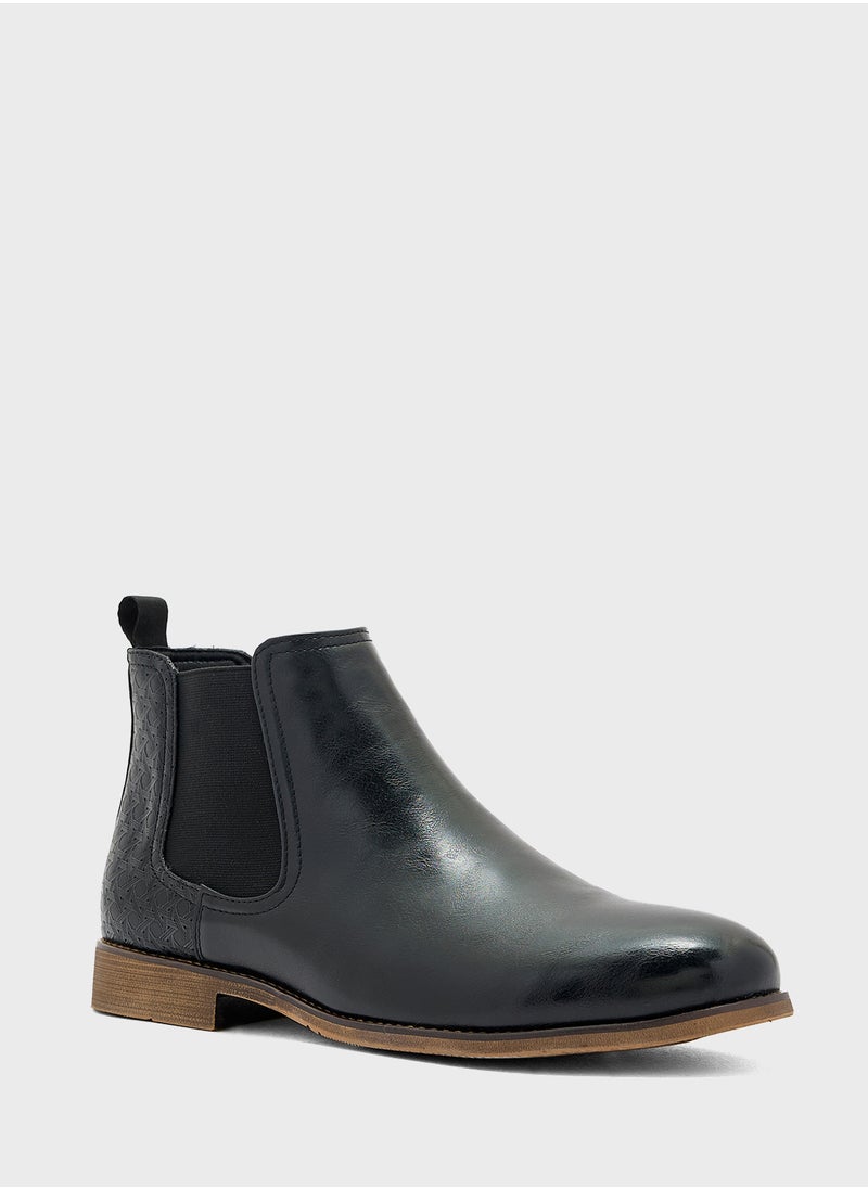 Textuted Chelsea Boots