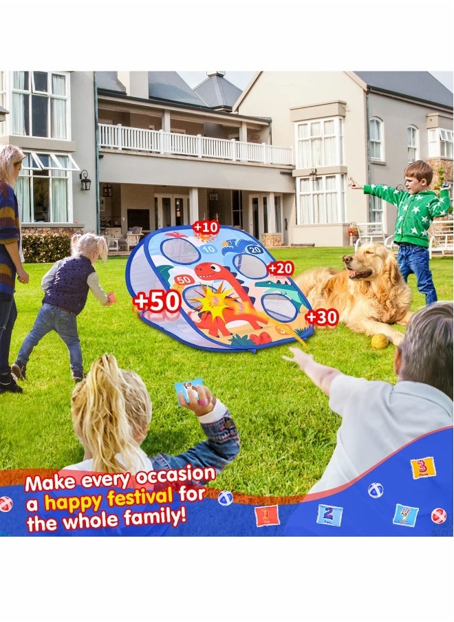 3 in 1 Kids Bean Bag Toss Game, Outdoor Toys for Boys, Interactive Outside Games for Family Camping Party, Great Birthday for Kids Todders