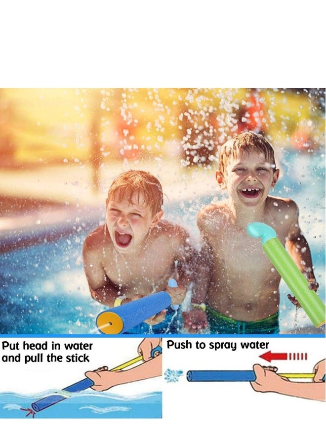 Water Gun Toy, 6 Pack Foam Water Blaster Set Pool Toys for Kids&Adult Water Toy Blaster Shooter Swimming Summer, Pool Outdoor Beach Play Game Toy