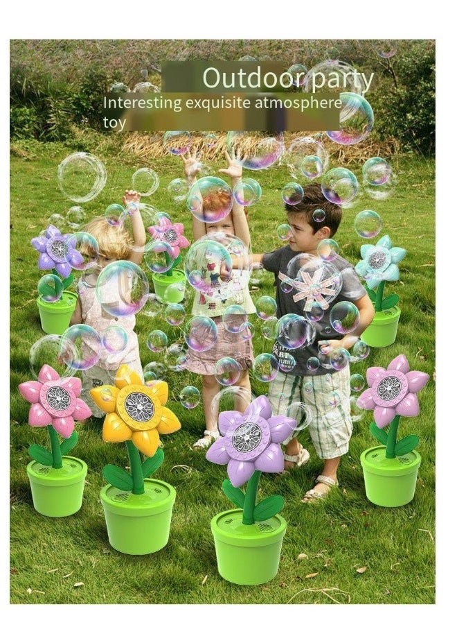 Sunflower Bubble Machine with Lights for Kids 20000+ Bubbles Automatic Bubble Maker Kids Toys for Children Outdoor Toys Summer Toys Birthday Wedding Gifts