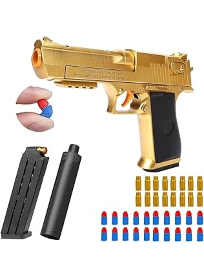 Toy Gun with Shell Ejection Pistol Soft Bullet Toy Guns for Boys & Girls Safe & Fun Gift for Kids