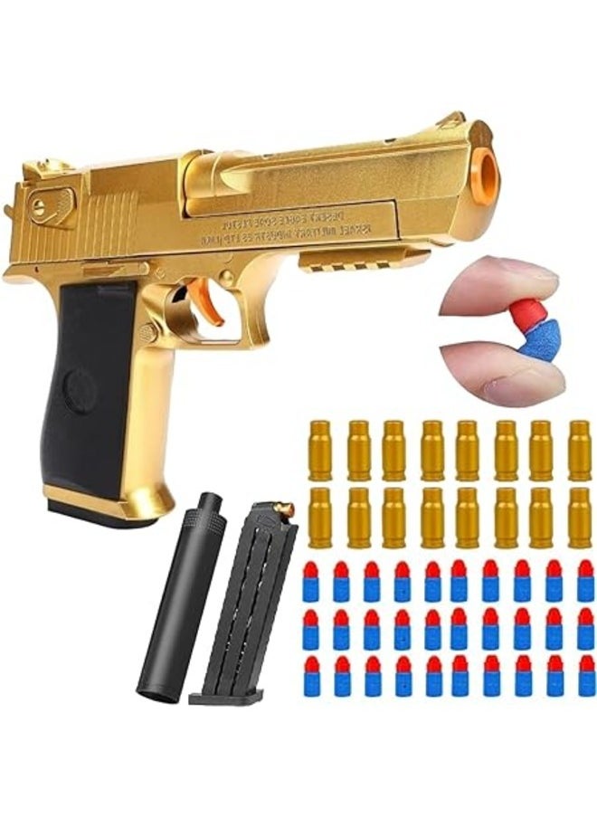 Toy Gun with Shell Ejection Pistol Soft Bullet Toy Guns for Boys & Girls Safe & Fun Gift for Kids