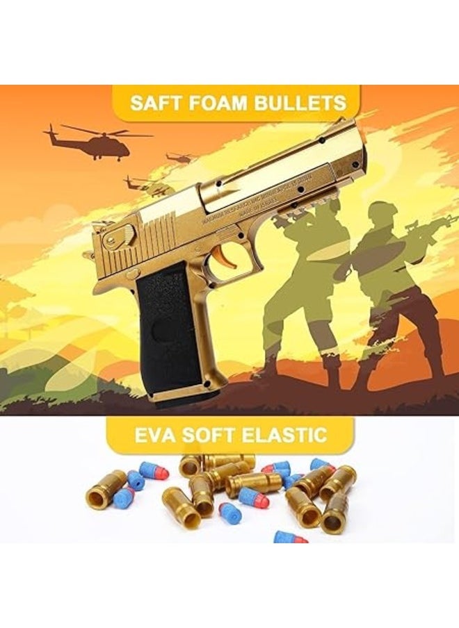 Toy Gun with Shell Ejection Pistol Soft Bullet Toy Guns for Boys & Girls Safe & Fun Gift for Kids