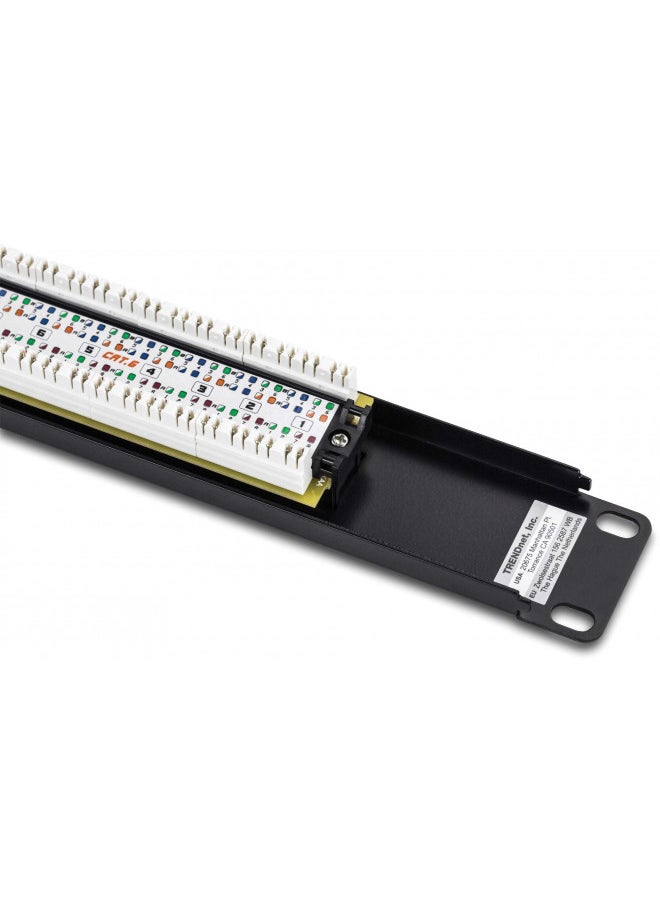 TRENDnet 16-Port Cat6 Unshielded Patch Panel, TC-P16C6, Wallmount or Rackmount, 1U 19