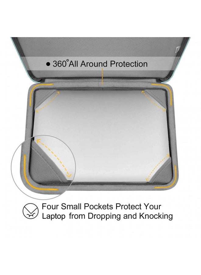 MOSISO Compatible with MacBook Air 13 inch Case 2022 2021 2020 2019 2018 Release A2337 M1 A2179 A1932 Retina Display, Plastic Hard Shell&Bag&Keyboard Skin&Webcam Cover&Screen Protector, Mint Green
