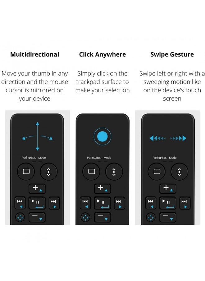 TNP Bluetooth Remote Control for iPad iPhone - Trackpad Media Presenter for iOS Mac Android Tablet PC - Wireless Camera Shutter, Media Button, Presentation Clicker, iPad Air Pro, MacBook Pro Mini M1