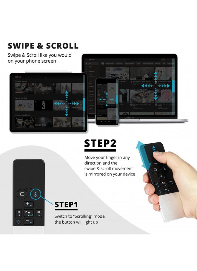 TNP Bluetooth Remote Control for iPad iPhone - Trackpad Media Presenter for iOS Mac Android Tablet PC - Wireless Camera Shutter, Media Button, Presentation Clicker, iPad Air Pro, MacBook Pro Mini M1