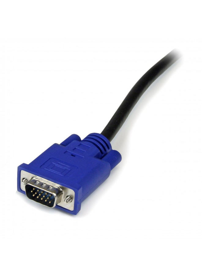 StarTech.com 10 ft Ultra Thin USB VGA 2-in-1 KVM Cable - VGA KVM Cable - USB KVM Cable - KVM Switch Cable (SVECONUS10) Black