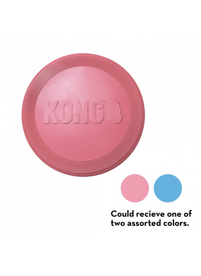 KONG - Puppy Flyer - Teething Rubber, Flying Disc Dog Toy - for Small Puppies (Assorted Colors)