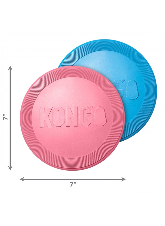 KONG - Puppy Flyer - Teething Rubber, Flying Disc Dog Toy - for Small Puppies (Assorted Colors)